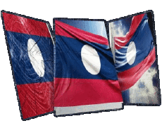 Banderas Asia Laos Forma 01 