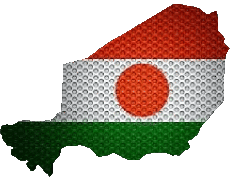 Drapeaux Afrique Niger Carte 