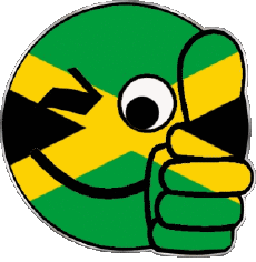 Fahnen Amerika Jamaika Smiley - OK 