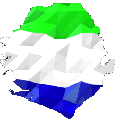 Drapeaux Afrique Sierra Léone Carte 