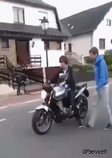 Humor -  Fun Transport Motorcycles Road - Fail 