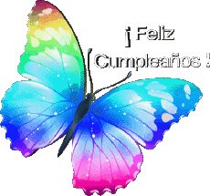 Mensajes Español Feliz Cumpleaños Mariposas 005 