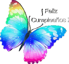 Messages Spanish Feliz Cumpleaños Mariposas Transparent Background 005 