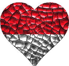 Flags Europe Monaco Heart 