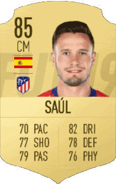 Multimedia Vídeo Juegos F I F A - Jugadores  cartas España Saúl Ñíguez Esclápez 