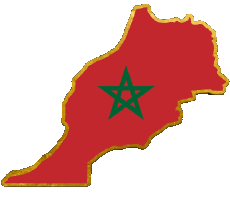 Bandiere Africa Marocco Carta Geografica 