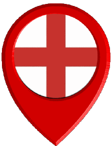 Fahnen Europa England Standort-Pin 