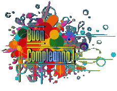 Nachrichten Italienisch Buon Compleanno Astratto - Geometrico Transparenter Hintergrund 008 