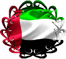 Banderas Asia Emiratos Árabes Unidos Forma 01 