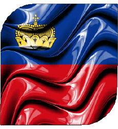 Drapeaux Europe Liechtenstein Carré 