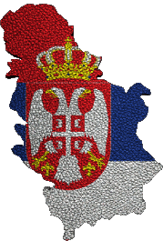 Flags Europe Serbia Map 