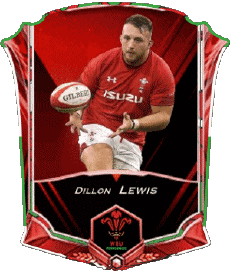 Sports Rugby - Joueurs Pays de Galles Dillon Lewis 