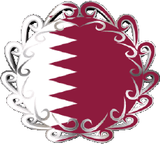 Drapeaux Asie Qatar Forme 