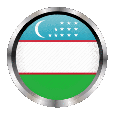 Drapeaux Asie Ouzbékistan Rond - Anneaux 