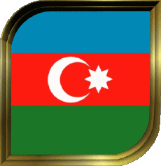 Bandiere Asia Azerbaijan Quadrato 