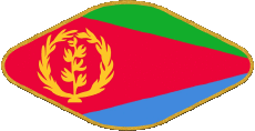 Drapeaux Afrique Erythrée Ovale 02 