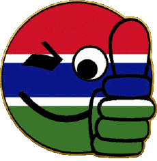 Drapeaux Afrique Gambie Smiley - OK 