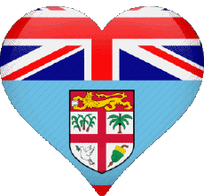 Banderas Oceanía Fiyi Corazón 