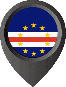 Banderas África Cabo Verde Marcador de ubicación 
