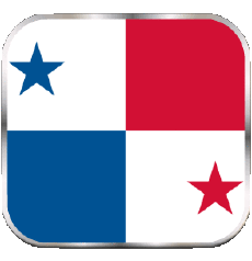 Drapeaux Amériques Panama Carré 