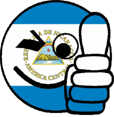 Fahnen Amerika Nicaragua Smiley - OK 