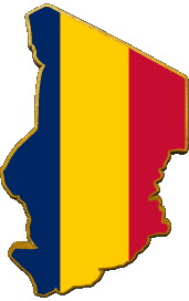 Drapeaux Afrique Tchad Carte 