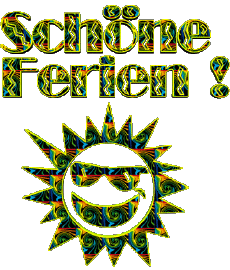 Mensajes Alemán Schöne Ferien Fondo transparente 04 