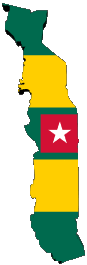 Drapeaux Afrique Togo Carte 