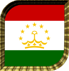 Drapeaux Asie Tadjikistan Carré 