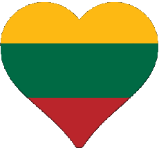 Banderas Europa Lituania Corazón 