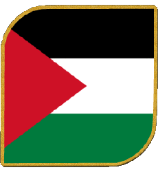 Bandiere Asia Palestina Quadrato 