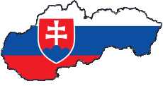 Banderas Europa Eslovaquia Mapa 