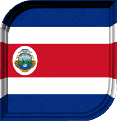 Drapeaux Amériques Costa Rica Carré 