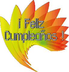 Nachrichten Spanisch Feliz Cumpleaños Abstracto - Geométrico Transparenter Hintergrund 005 