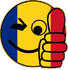 Drapeaux Europe Roumanie Smiley - OK 