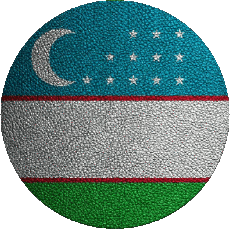 Bandiere Asia Uzbekistan Tondo 