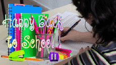Messages English Happy Back to School Animated Background 005 