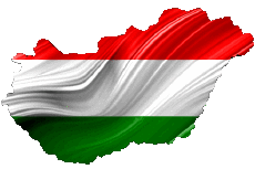 Flags Europe Hungary Map 