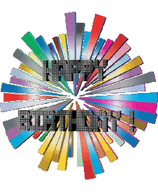 Messagi Inglese Happy Birthday Abstract - Geometric Sfondo trasparente 007 