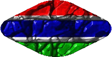 Flags Africa Gambia Oval 02 