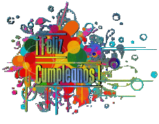 Messages Espagnol Feliz Cumpleaños Abstracto - Geométrico Fond Transparent 008 