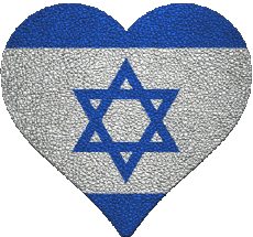 Bandiere Asia Israele Cuore 