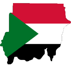 Flags Africa Sudan Map 