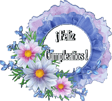 Nachrichten Spanisch Feliz Cumpleaños Floral Transparenter Hintergrund 020 
