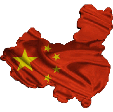 Banderas Asia China Mapa 