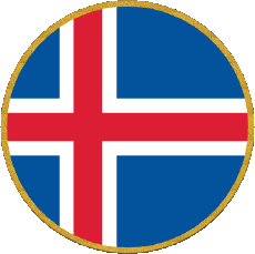 Flags Europe Iceland Round 