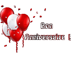 Messages Français Bon Anniversaire Ballons - Confetis 003 