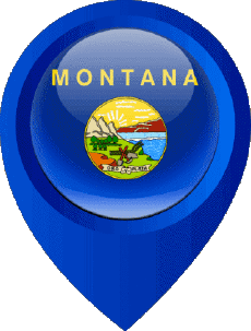 Fahnen Amerika U.S.A - States Montana Standort-Pin 