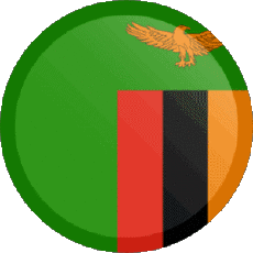 Drapeaux Afrique Zambie Rond 