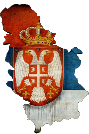 Drapeaux Europe Serbie Carte 